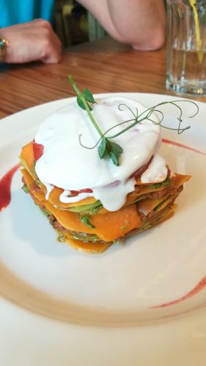 Lasagne vegan at Cafe Ukrop II in St Petersburg