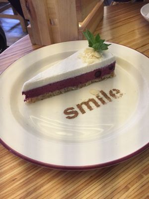 Blackcurrant dessert! at Cafe Ukrop II in St Petersburg