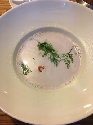 Purple cabbage soup at Cafe Ukrop II in St Petersburg