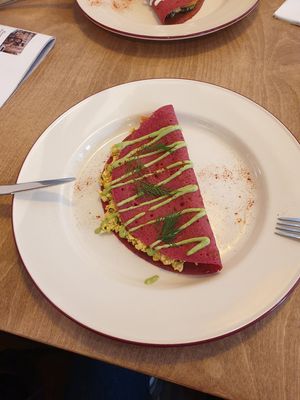 Vegan omelette at Cafe Ukrop II in St Petersburg