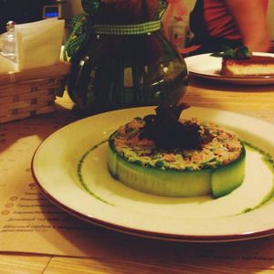 crispy sweet potato salad at Cafe Ukrop II in St Petersburg