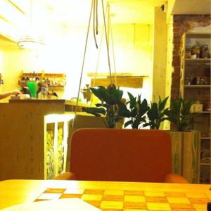 Cash desk on the left at Cafe Ukrop II in St Petersburg