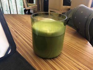 Up cycled wine glass at Cafe Ukrop II in St Petersburg