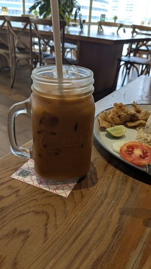 Oat milk Thai tea at Baan Ying - Terminal 21 Asok in Bangkok