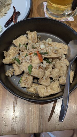 Tofu with garlic at Baan Ying - Terminal 21 Asok in Bangkok