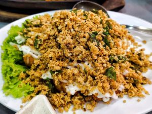 Cereal Prawn at Merryland Vegetarian Health Food in Johor Bahru