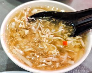 Shark fin soup at Merryland Vegetarian Health Food in Johor Bahru