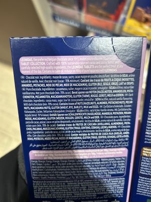 ingredients dark chocoolate  at Leonidas - Grand Place in Brussels