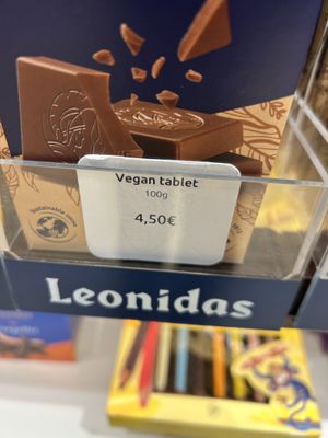 price vegan choco  at Leonidas - Grand Place in Brussels