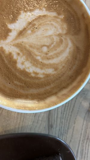 Cappuccino with soymilk  at Tucano Coffee in Sinaia