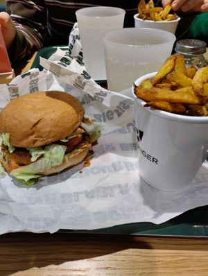 Burger vegan summer, frites et gingembrade at Bioburger in Orleans