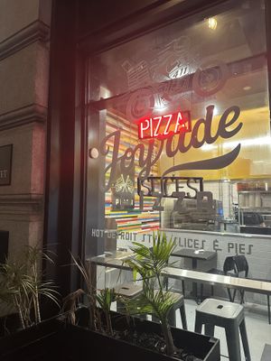 A bit of seating is available   at Joyride Pizza - Market St in San Francisco