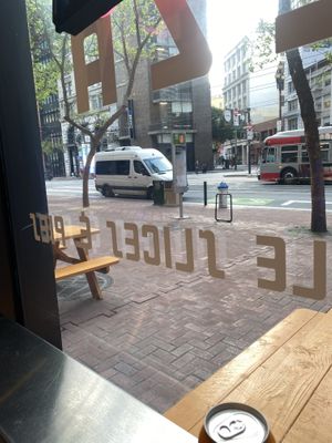 Window Seating Available Looking Out - LOVE  at Joyride Pizza - Market St in San Francisco