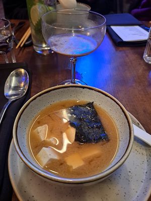 Miso soup at Natsu in Montreal