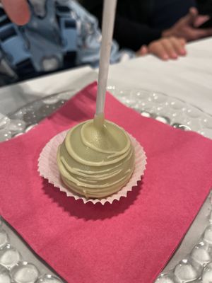 Cakepop with white chocolate and cookie dough  at Gourmet Lent in Maribor