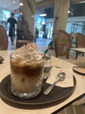 Iced Latte with vegan cream   at Gourmet Lent in Maribor