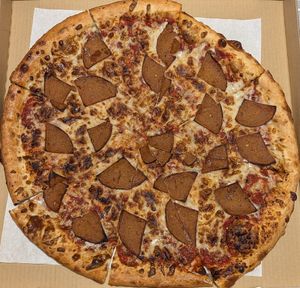 vegan pepperoni pizza at 48 North Pizzeria in Portland