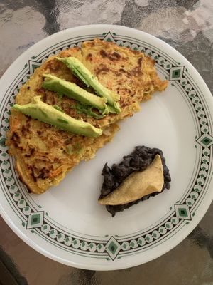 Omelette (bean based)   at 9 ó 6 Comida Vegana. in Puebla