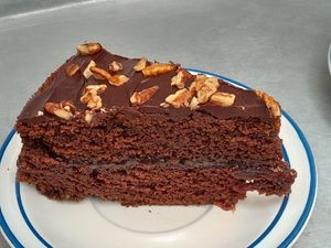 Pastel de chocolate. Pregunta por el postre de la semana. at 9 ó 6 Comida Vegana. in Puebla