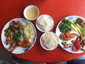 First lunch at Ming Der Vegetarian Buffet in Kaohsiung