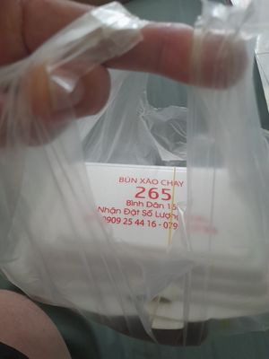 My take away packaging at Bun Xao Chay 265 - Food Stall in Ho Chi Minh City