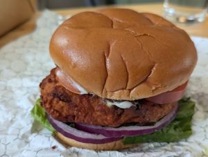 Crispy chik'n sandwich at Station No 3 in Kirkwood