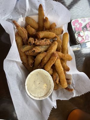 pickle fries & ranch! at Station No 3 in Kirkwood