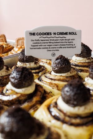 Cookies and crème roll! at CINNAMOR in Canggu