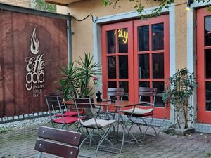 Outside seating area at Effe & Gold in Rosenheim