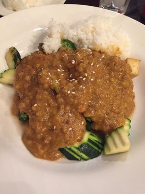 Satay veggies (vegan)  at Red Spoon in Warrnambool