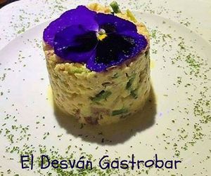 Revuelto de huevo y espárragos y mermelada de triguero at El Desvan de Tete in Torrox Costa