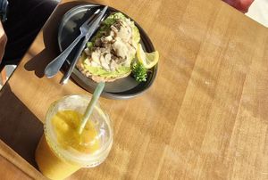 Avokado toast with mushroom at Bark Railay Krabi in Krabi