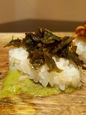 Sushis vegans sense gluten el primer dijous de mes at Gat Bar in Montgat