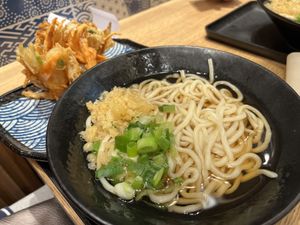 Kakiyage udon soup  at Kineya Mugimaru - Wimbledon in London