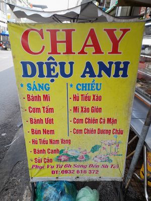 Sign outside at Diệu Anh in Ho Chi Minh City