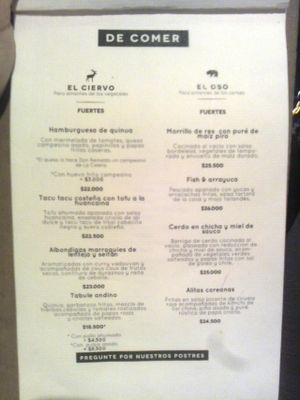 El Ciervo y el Oso at El Ciervo y El Oso in Bogota