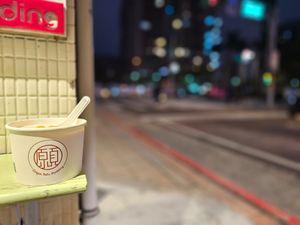 You can sit infront of the store at Origin Tofu Pudding - 本願豆花店-西門町 中華店 in Taipei