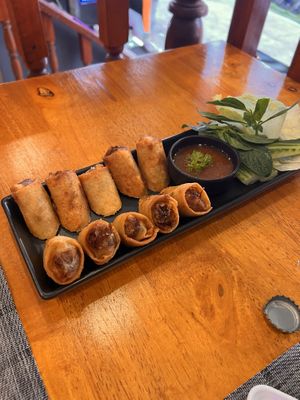Veggie spring rolls   at The Planters in Ao Nang