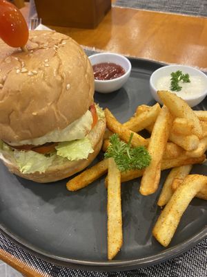 V-Protein Cheese Burger  at The Planters in Ao Nang