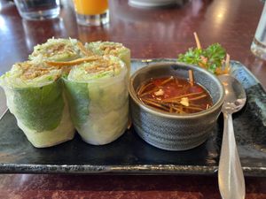Shredded tofu rice paper rolls.  at Au Lac Royal Vegan Cuisine in Dickson