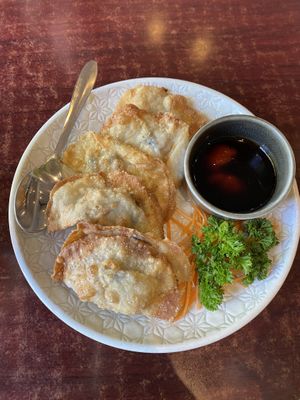 Fried dumplings.  at Au Lac Royal Vegan Cuisine in Dickson