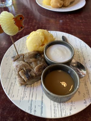 Banana cake.  at Au Lac Royal Vegan Cuisine in Dickson