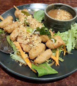 bbq skewers at Au Lac Royal Vegan Cuisine in Dickson