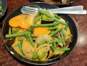 Red Curry with lychee at Au Lac Royal Vegan Cuisine in Dickson