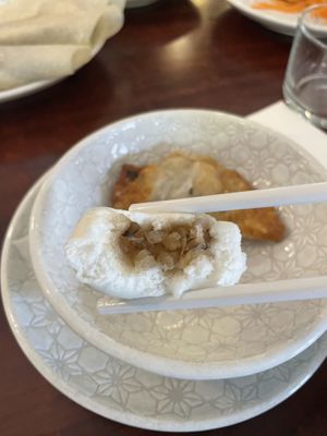 Inside bun  at Au Lac Royal Vegan Cuisine in Dickson