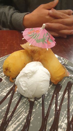 Banana fritter at Au Lac Royal Vegan Cuisine in Dickson