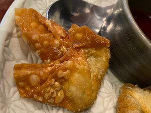Deep fried wontons   at Au Lac Royal Vegan Cuisine in Dickson