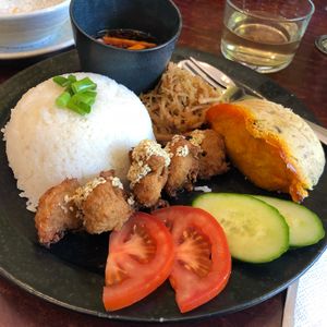 Broken rice - my favourite meal of all time!  at Au Lac Royal Vegan Cuisine in Dickson