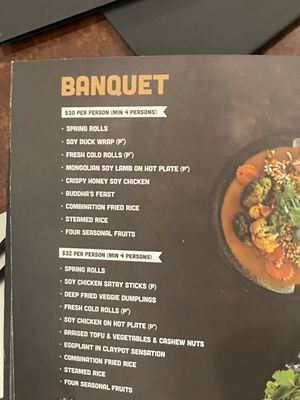 Banquet Dishes at Au Lac Royal Vegan Cuisine in Dickson