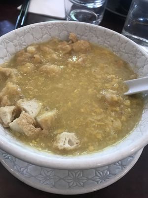 Corn soup (entree)  at Au Lac Royal Vegan Cuisine in Dickson